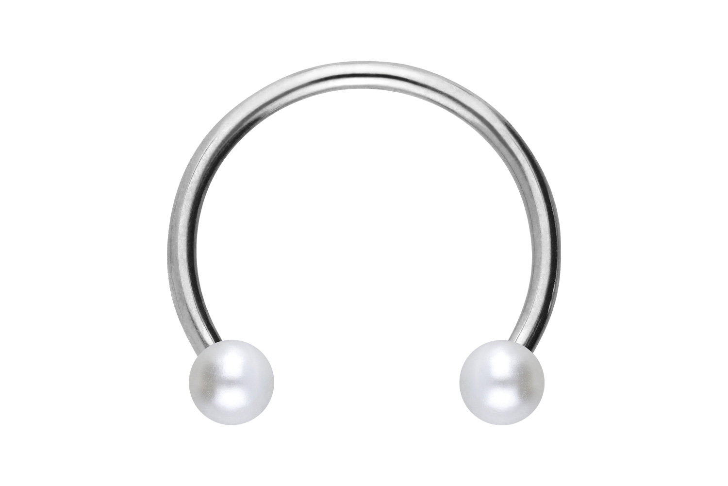 Titan Hufeisenring Piercing SYNTHETISCHE PERLEN